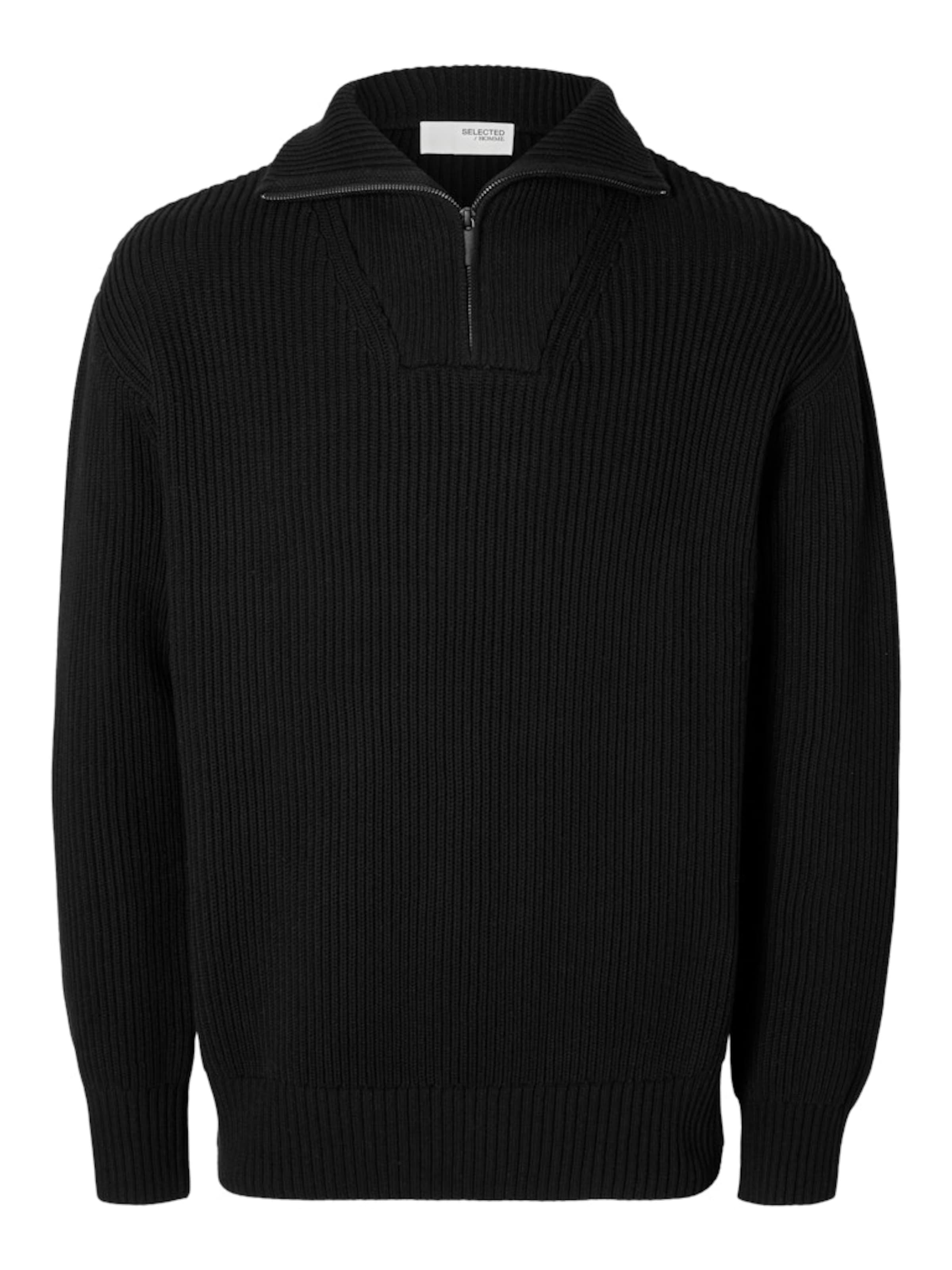 SELECTED Kampsun 'SLHDry', värv must: eest vaates