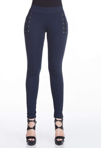 CIPO & BAXX Slim fit Leggings in Blue: front