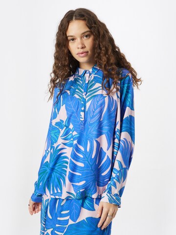 Lollys Laundry Bluse 'Lari' in Blau: Vorderseite