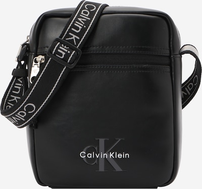 Rankinė su ilgu dirželiu iš Calvin Klein, spalva – pilka / juoda / balta, Prekių apžvalga