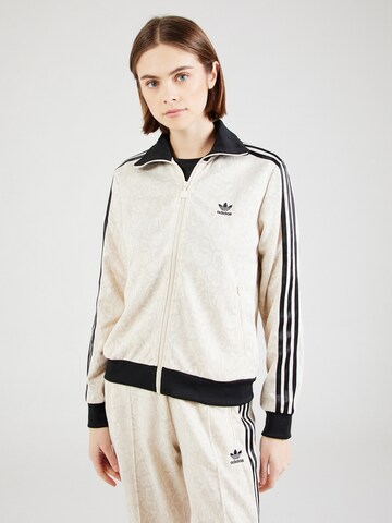Giacca di felpa di ADIDAS ORIGINALS in bianco: frontale