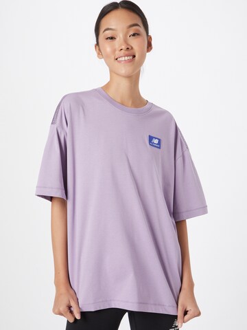 new balance Shirt in Lila: voorkant