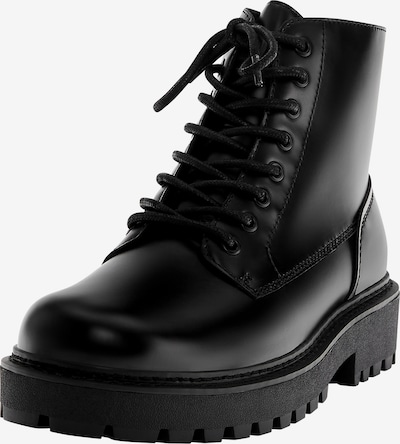 Pull&Bear Bottes à lacets en noir, Vue avec produit