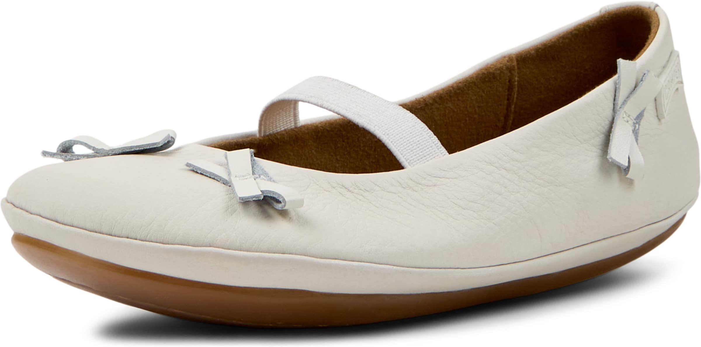 CAMPER Ballerina's 'Right Twins' in Wit: voorkant