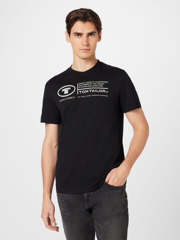 TOM TAILOR T-Shirt in Schwarz: predná strana