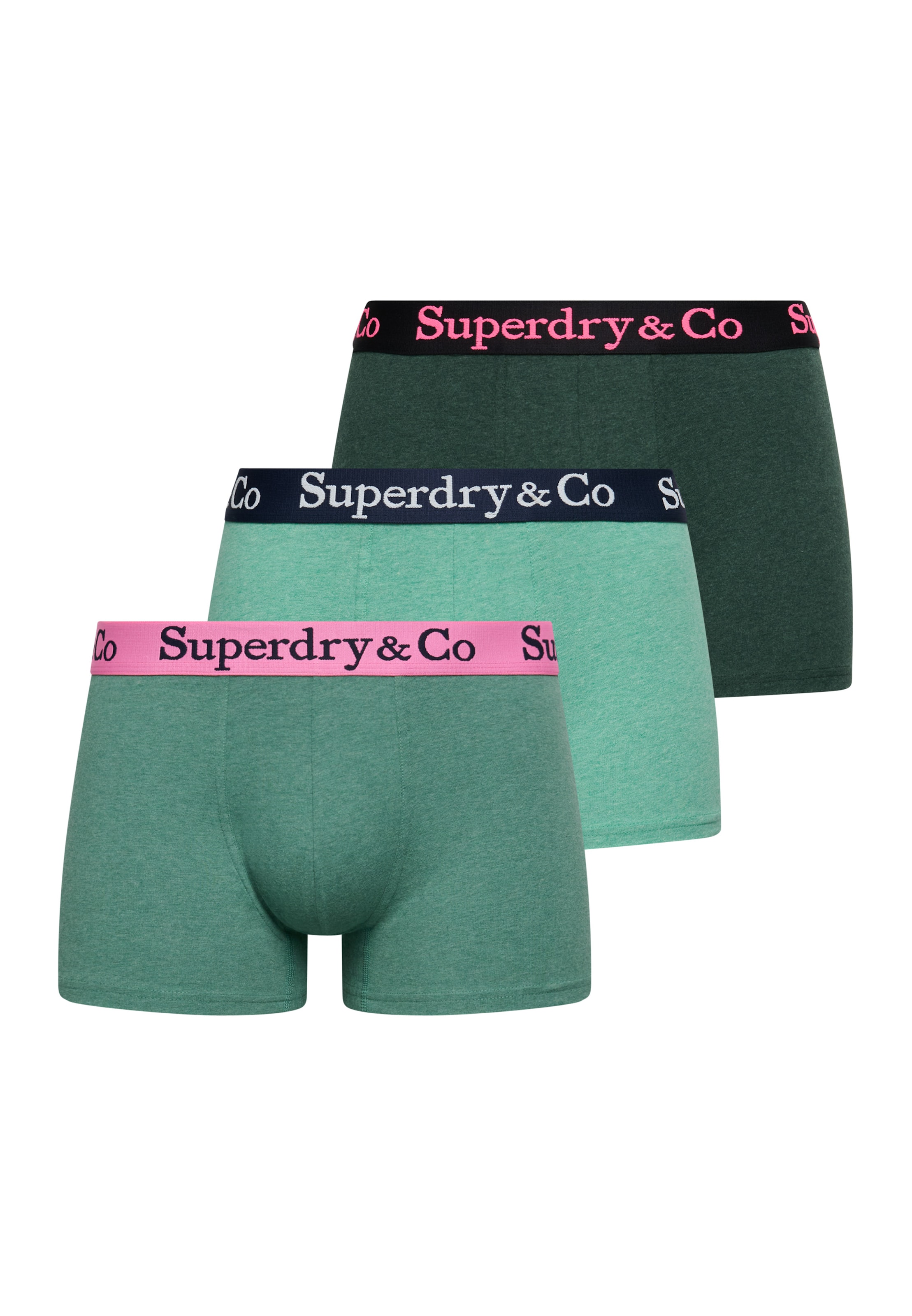 Superdry & Co Bokserki w kolorze zielony: przód