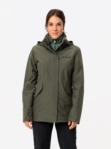 VAUDE Functionele jas 'Rosemoor 3in1 J II' in Groen: voorkant