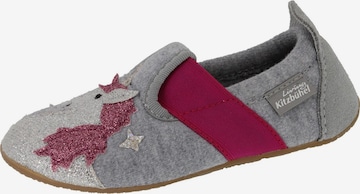 Living Kitzbühel Hausschuh 'Einhornzauber' in Grau: Vorderseite