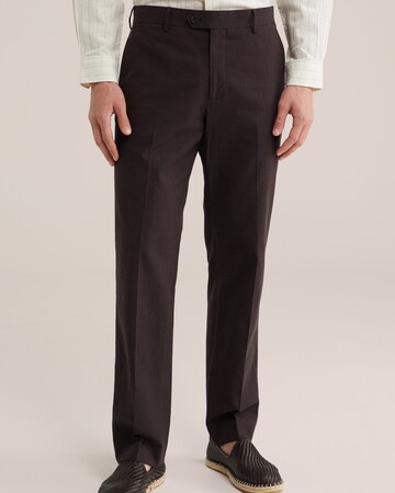 WE Fashion Обычный Брюки-чинос в Коричневый: спереди