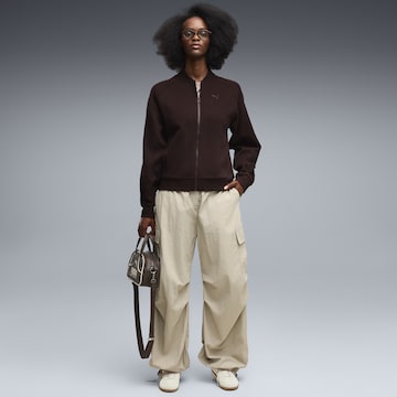 PUMA Sweatjacke 'Class' in Braun