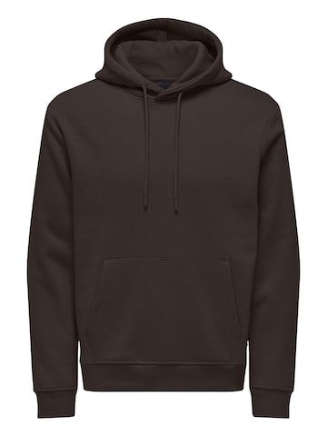 Sweat-shirt 'Connor' Only & Sons en marron : devant