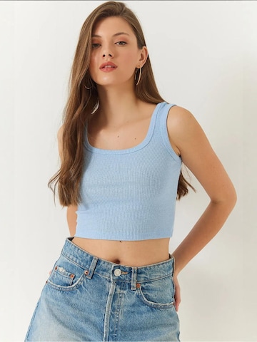 Bianco Lucci Top in Blauw: voorkant