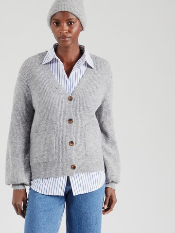 SISTERS POINT Knit Cardigan 'LUI-V.CA' in Grey: front