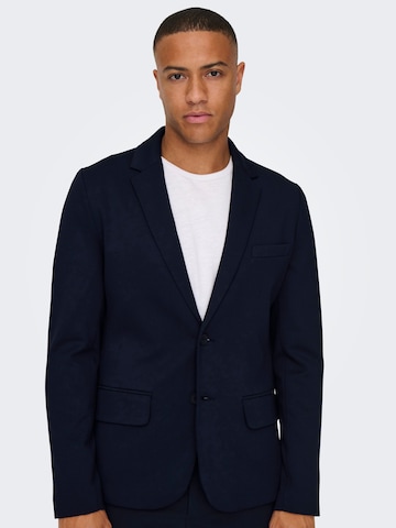 Coupe slim Veste de costume 'MARK' Only & Sons en bleu