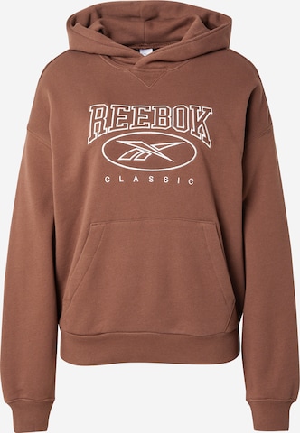 Sweat-shirt Reebok en marron : devant