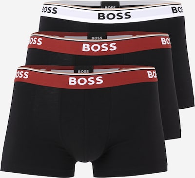 BOSS Black Boxers 'Power' en gris / rouge carmin / noir / blanc, Vue avec produit