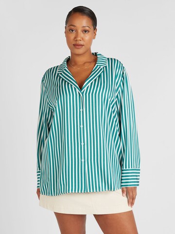 Camicia da donna di Tommy Hilfiger Curve in verde: frontale