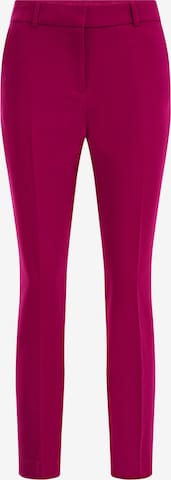 WE Fashion Slimfit Stoffbukse i rosa: forside