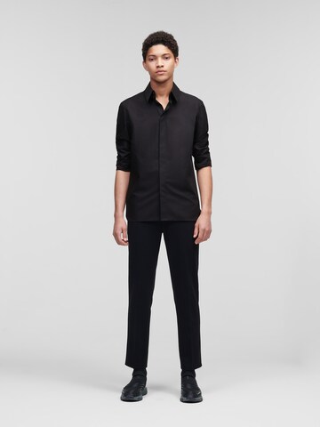 Coupe regular Chemise 'Classic Poplin' Karl Lagerfeld en noir