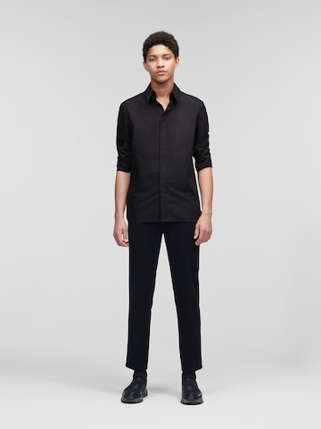 Karl Lagerfeld - Regular Fit Camisa 'Classic Poplin' em preto