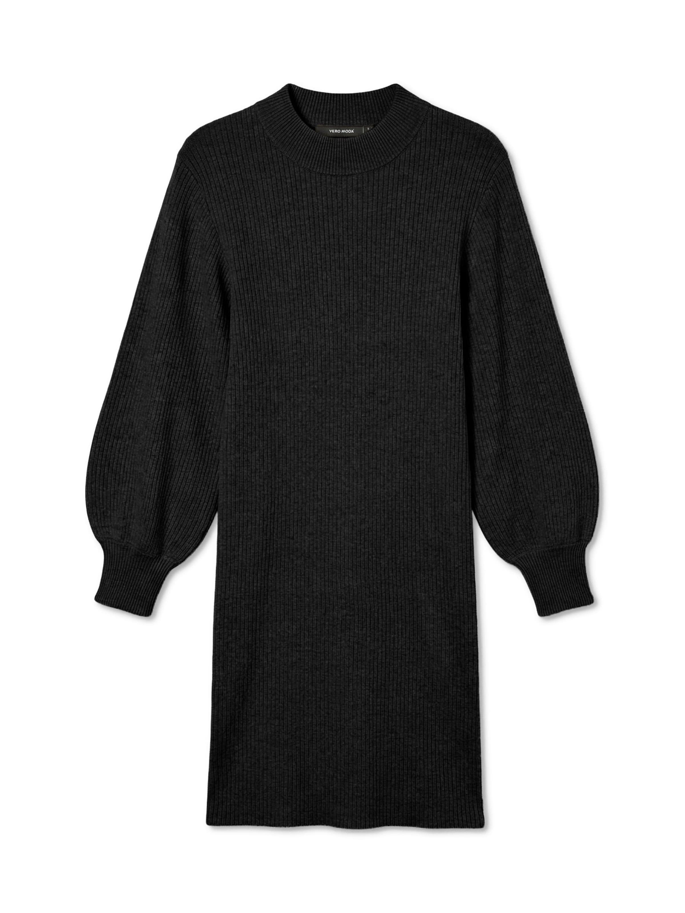 VERO MODA Kootud kleit 'VMHarper', värv must: eest vaates