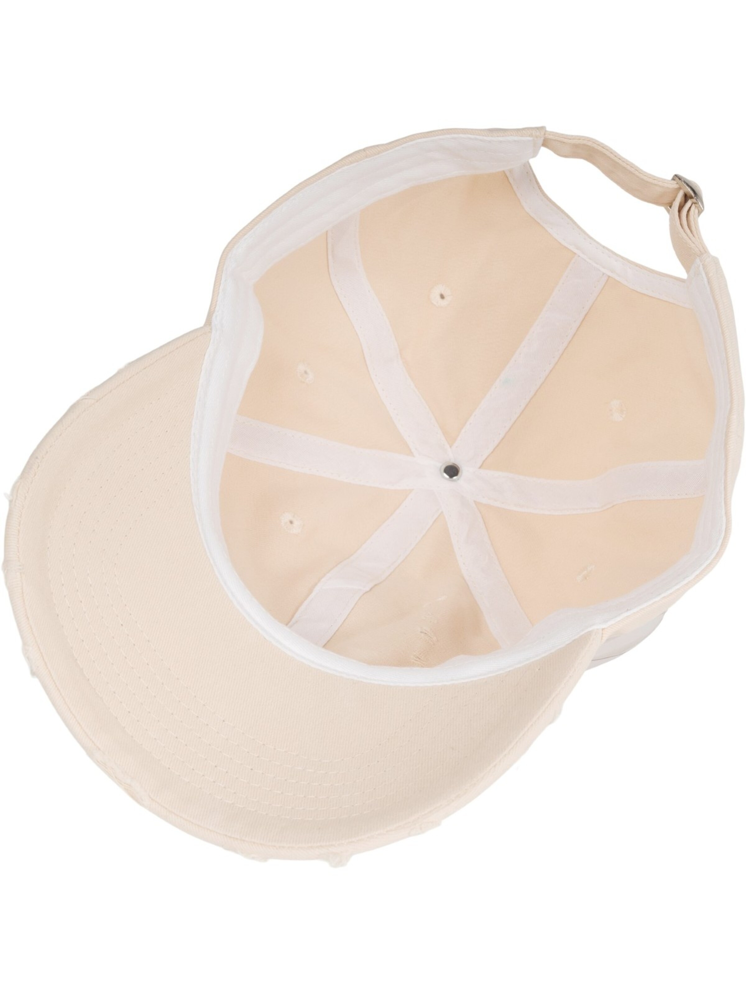 styleBREAKER Cap 'Baseball Cap Destroyed Look' in Beige