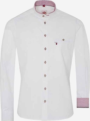 SPIETH & WENSKY Slim fit Traditional Button Up Shirt 'West' in White: front