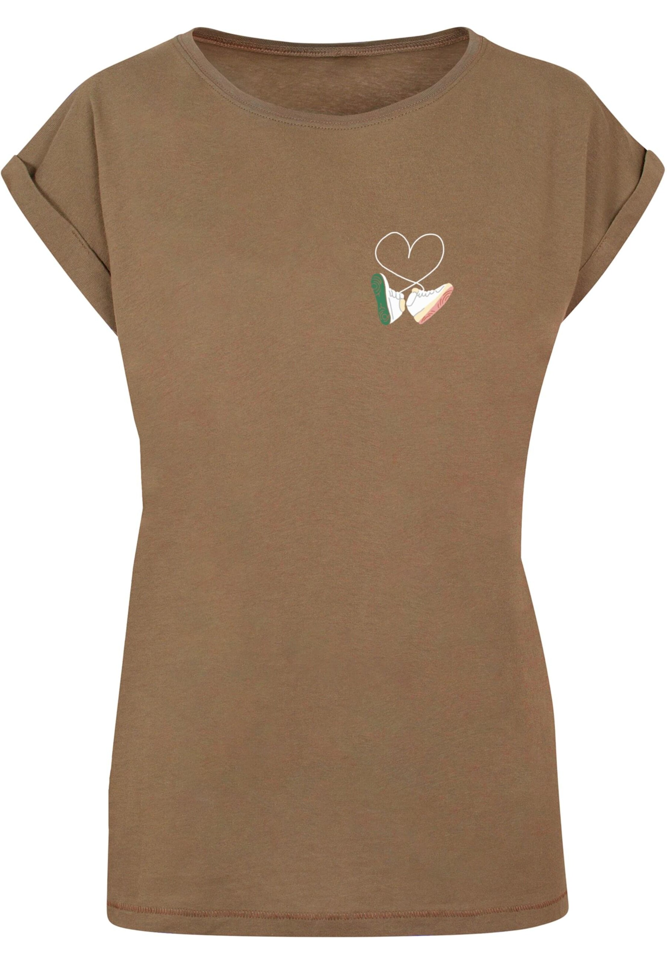 Mister Tee Tričko 'Kicks Love' – hnědá: přední strana