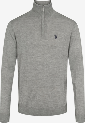 U.S. POLO ASSN. Trui 'Mason' in Grijs: voorkant