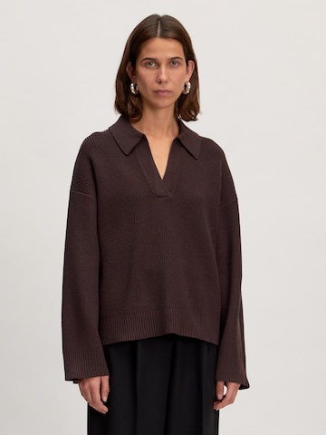 EDITED Sweater 'Taria' in Brown: front