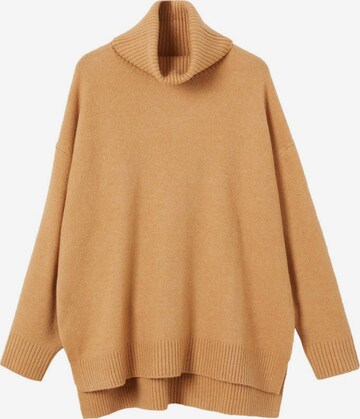 MANGO Pullover 'Cuadro' i brun: forside