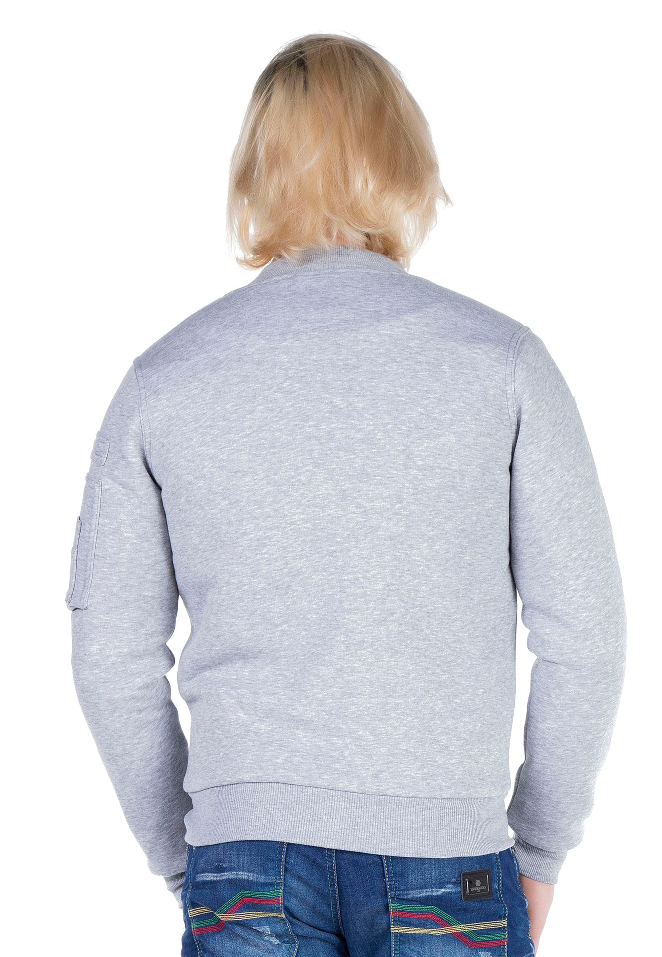CIPO & BAXX Sweat jacket 'Bevy' in Grey