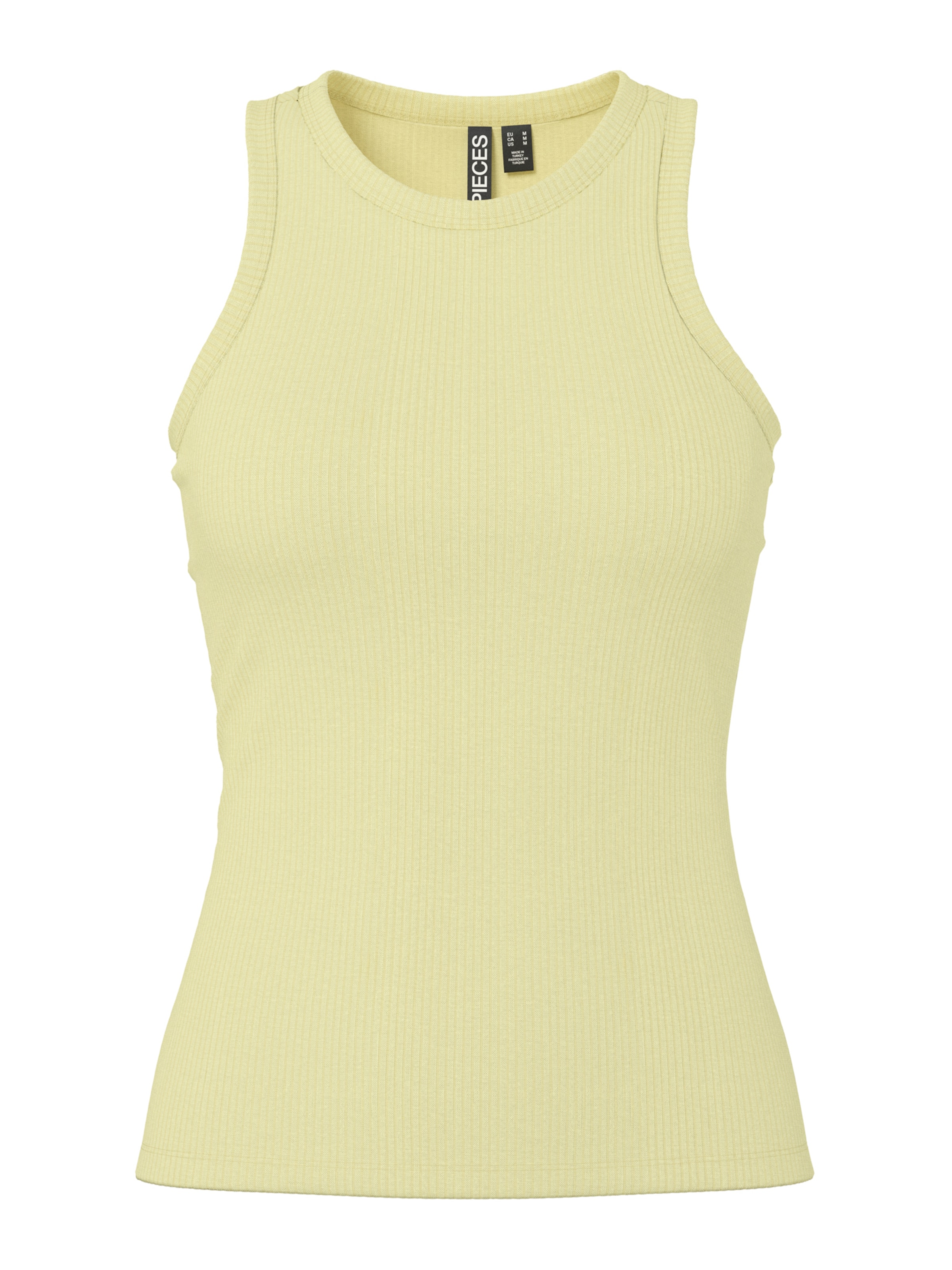 PIECES Top 'PCRUKA' in Yellow: front