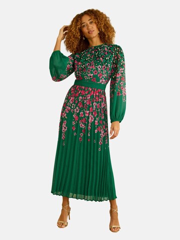 love & roses Jurk in Groen: voorkant