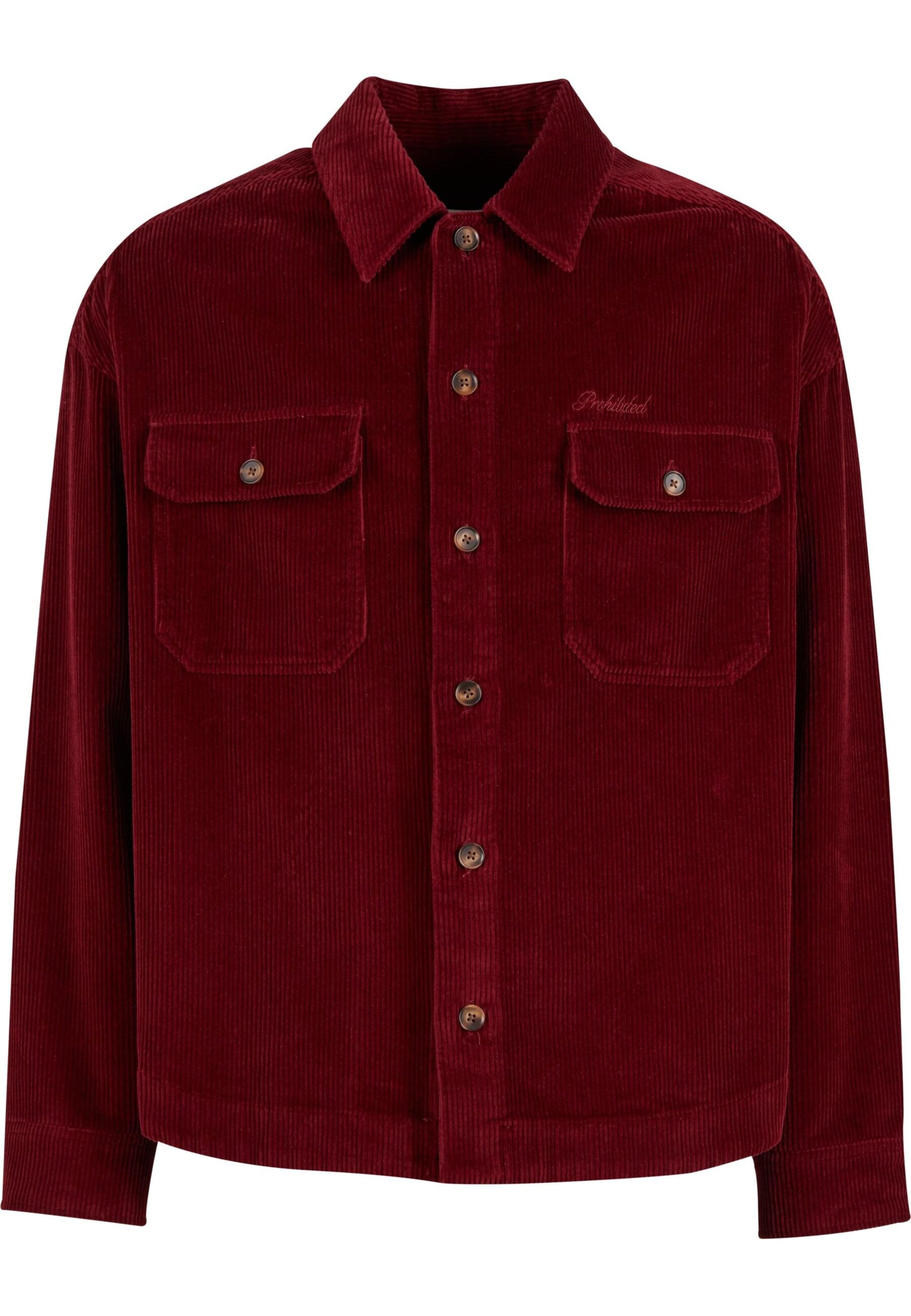 Veste mi-saison Prohibited en rouge : devant