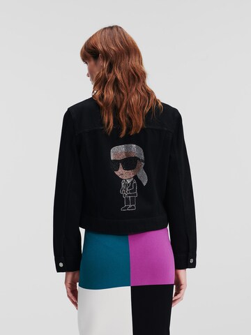 Veste mi-saison 'Rhinestone' Karl Lagerfeld en noir : devant