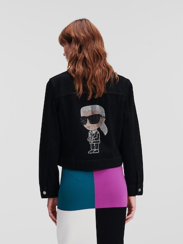 Karl Lagerfeld Jacke 'Rhinestone' in Schwarz: predná strana