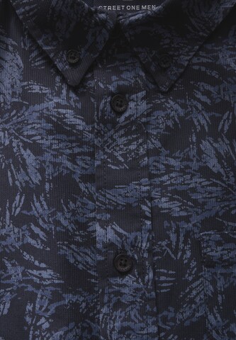 Street One MEN Regular fit Button Up Shirt in Blue