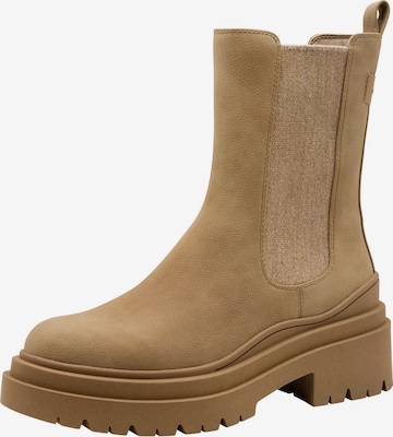 Tamaris Chelsea boots in Bruin: voorkant