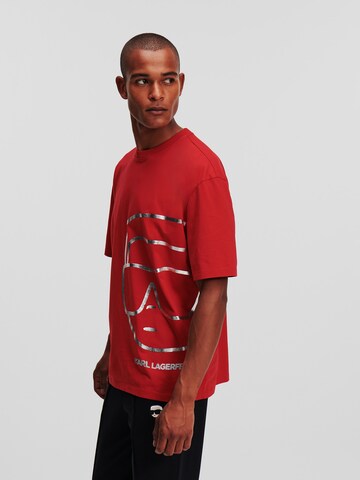 Karl Lagerfeld Shirt ' Ikonik' in Rood