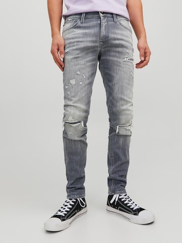 JACK & JONES Regular Jeans 'Liam' i grå: framsida