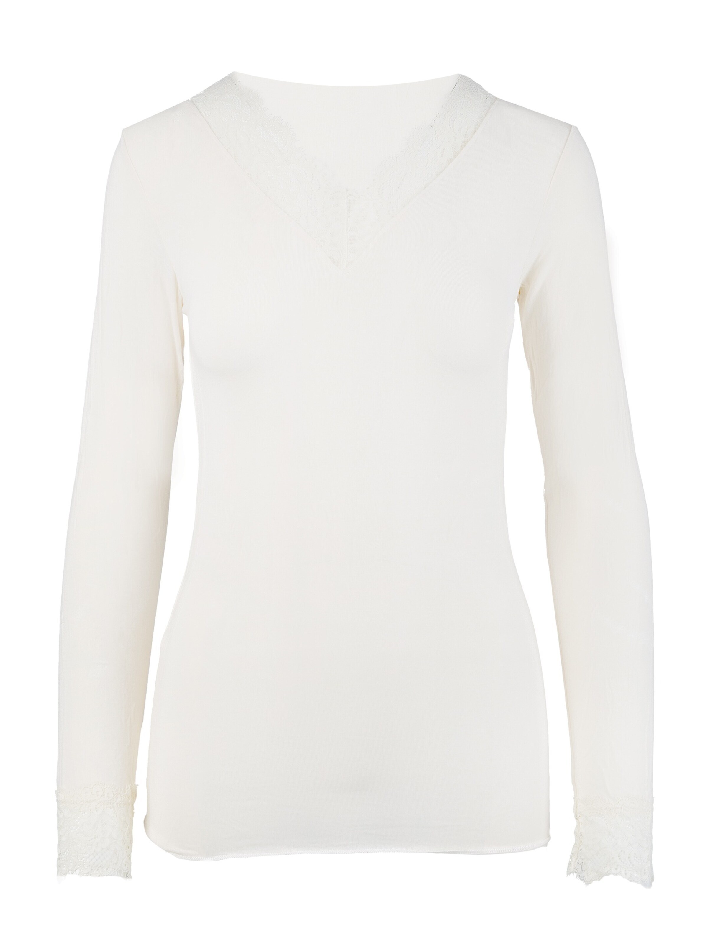Ciocca Onderhemd 'Maglia Intima con Pizzo in Cashmere Modal Scollo a V' in Beige: voorkant