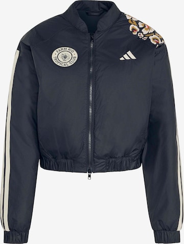 ADIDAS SPORTSWEAR Μπουφάν άσκησης 'FARM' σε μαύρο: μπροστά