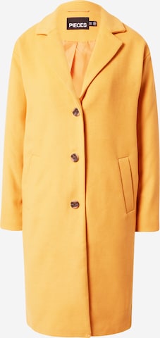 PIECES Between-Seasons Coat 'ALICE' in Orange: front