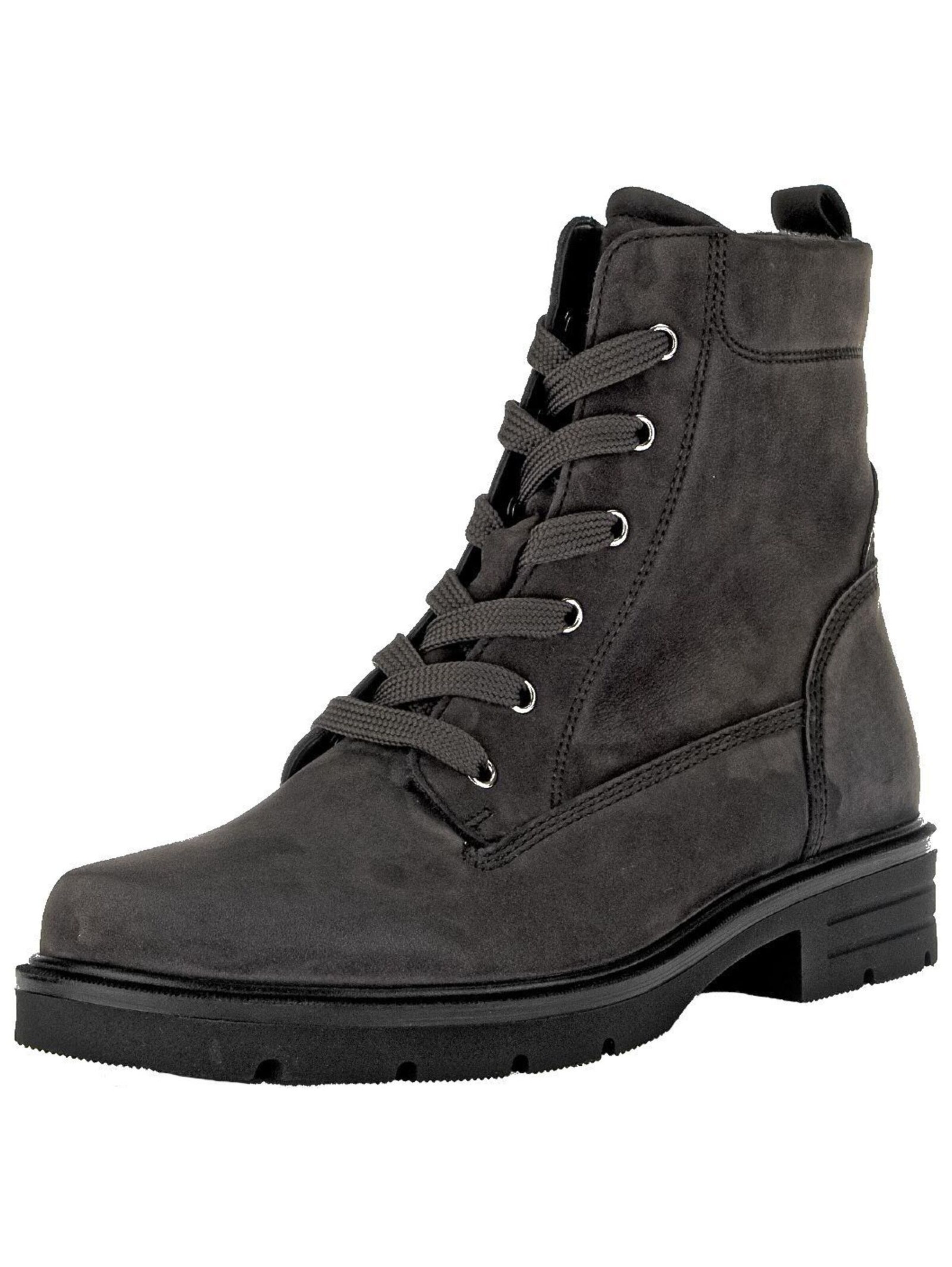 GABOR Lace-up bootie in Grey: front