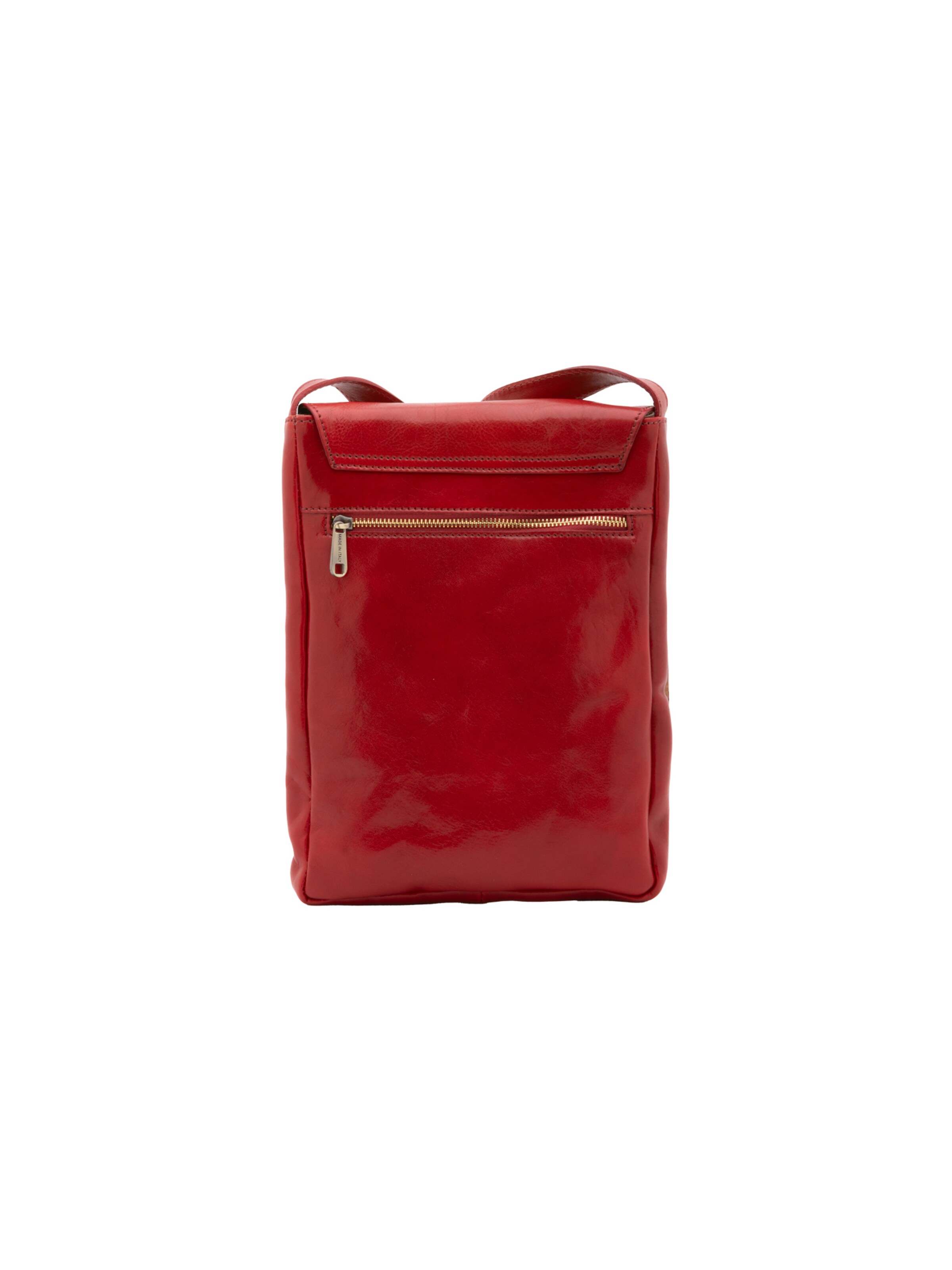 Borsa a tracolla 'Borsa a tracolla uomo vera pelle vacchetta con chiusura calamita - Made in Italy' di I Fratelli in rosso