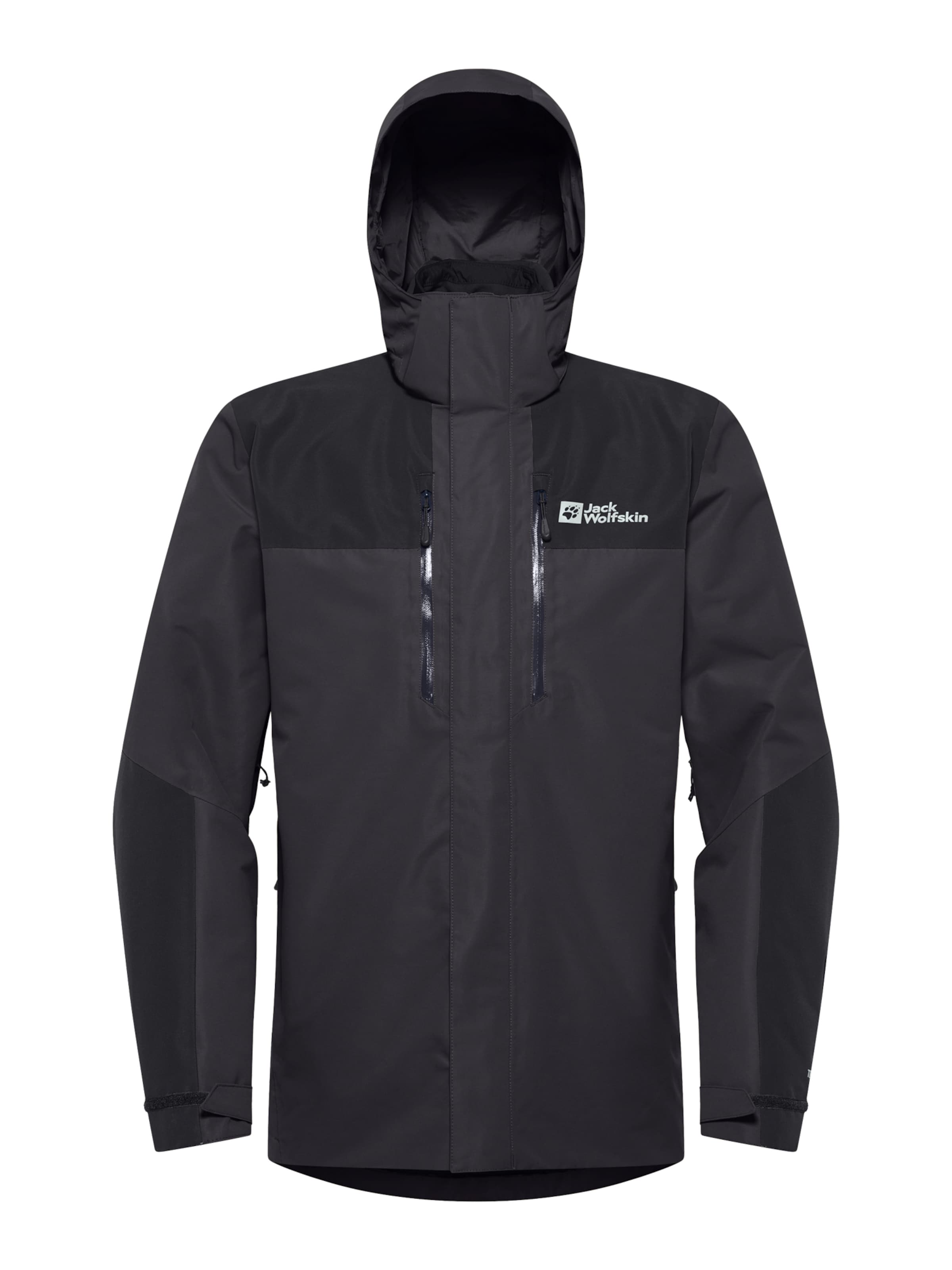 JACK WOLFSKIN Μπουφάν πεζοπορίας 'Jasper' σε γκρι: μπροστά