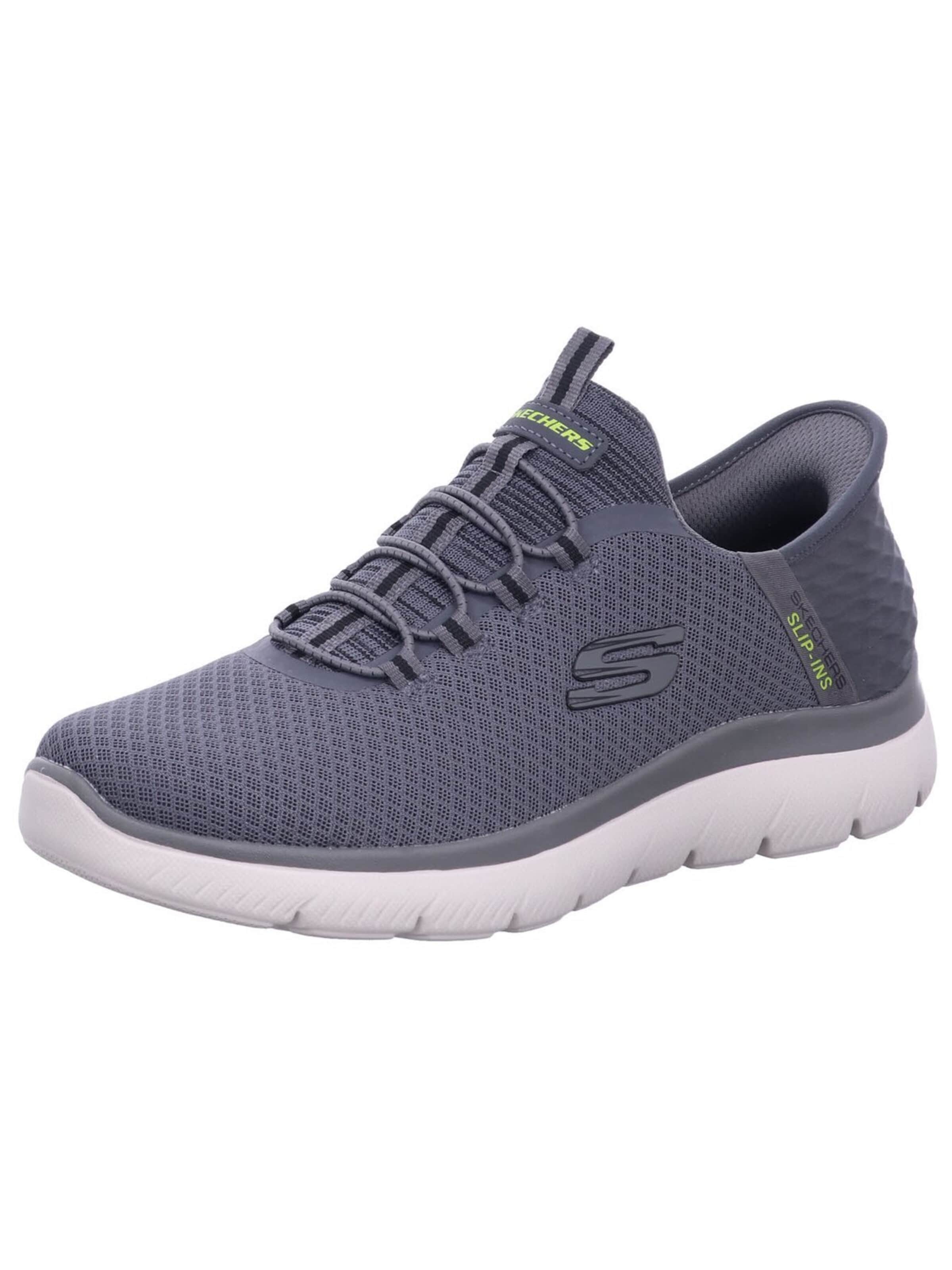 SKECHERS Hausschuh 'Slipper Herren 232457 CHAR Leder-Mix in grau'‌‌ in Grau: Vorderseite