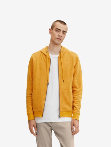 TOM TAILOR Zip-Up Hoodie in Yellow