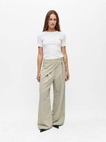 OBJECT Wide leg Pants 'OBJSaga' in Green